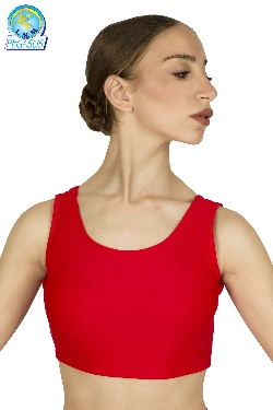TOP IN LYCRA ROSSO DONNA